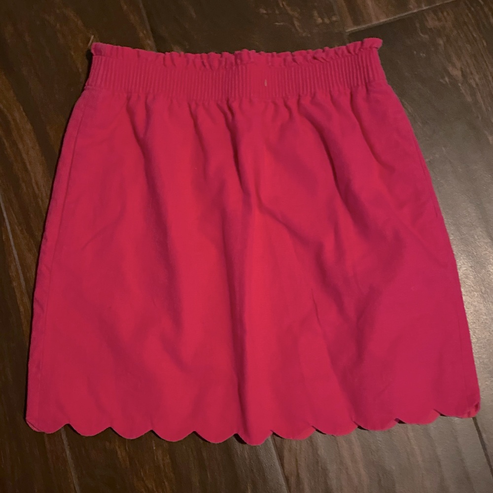 I Crew Scalloped Linen Skirt